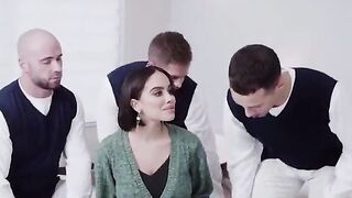 Church Father requests the help of MILF to pleasure 3 young men(Victoria June)