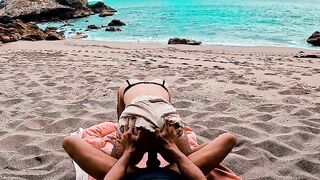 Sex on the Beach on Holiday with turned on mistress