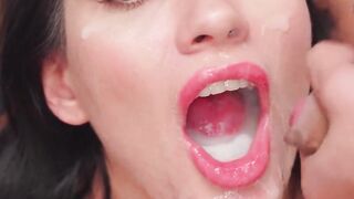 PremiumBukkake - Megan Venturi swallows 48 big cumshots