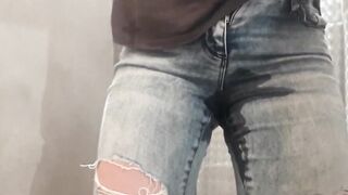 Compilation 8 Videos of My Wetting Jeans and Pants plus High Heels