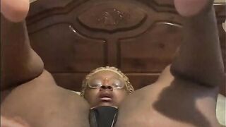 Huge Boobed African Masturbating with her Underwear for Fetish Friday